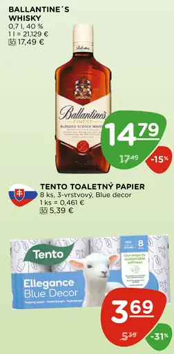 Tento Toaletný Papier Elegance Blue Decor