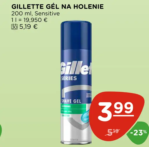 Gillette Gél na holenie Sensitive