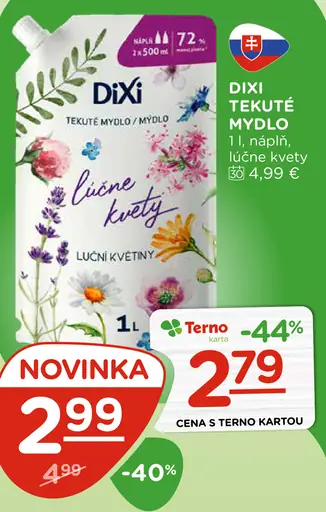 Dixi Krémová jemnosť tekuté mydlo