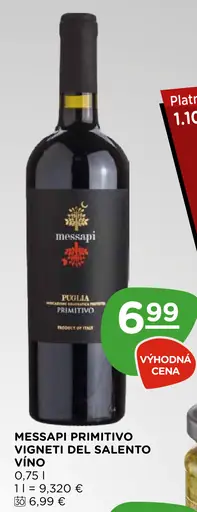 Messapi Primitivo Vigneti del Salento víno