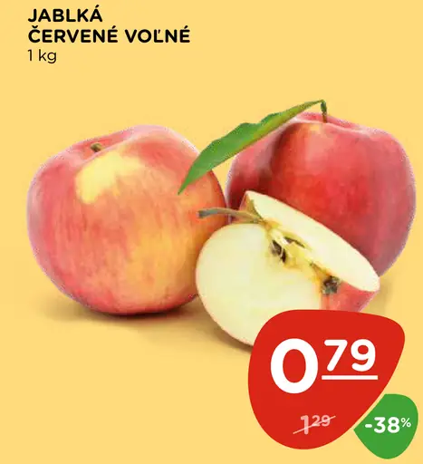 Jablká červené voľné