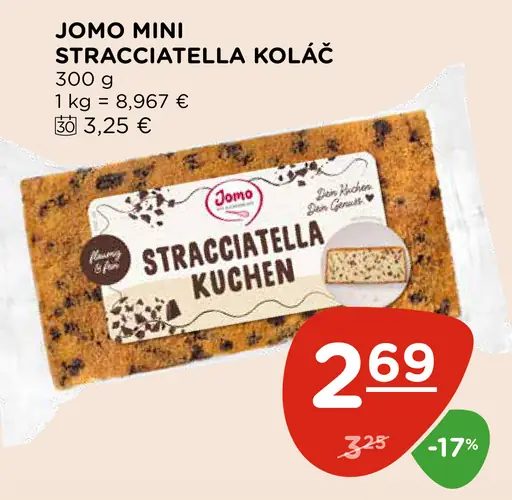 Jomo mini stracciatella koláč