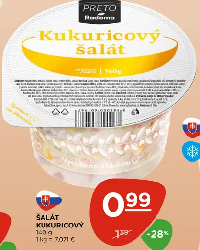 Šalát kukuricový