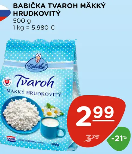Babička Tvaroh mäkký hrudkovitý