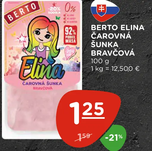 Berto Elina čarovná šunka bravčová