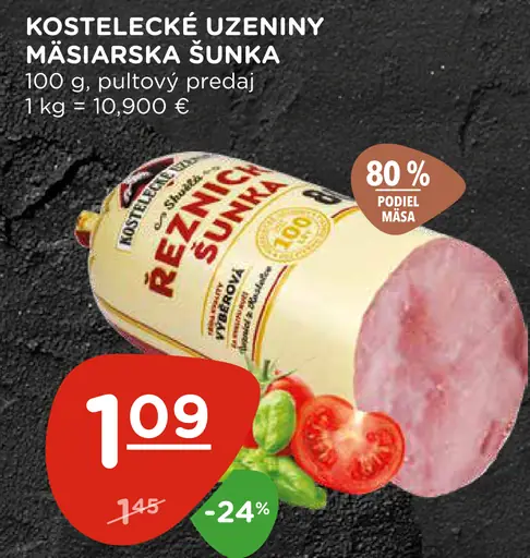 Kostelecké Uzeniny Mäsiarska šunka