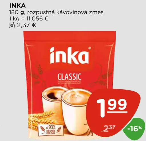 Inka Classic rozpustná kávovinová zmes