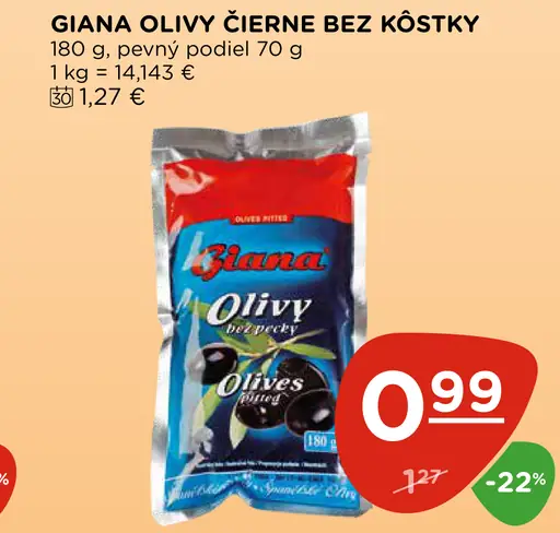 Giana Olivy Čierne Bez Kôstky