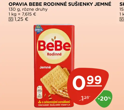 Opavia BEBE rodinné sušienky jemné