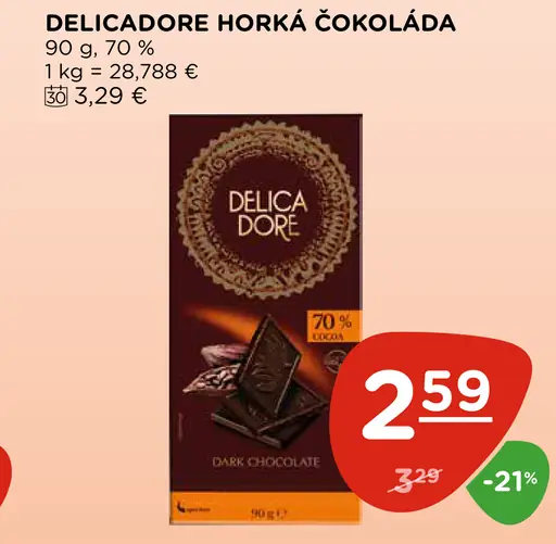 Delicadore horká čokoláda