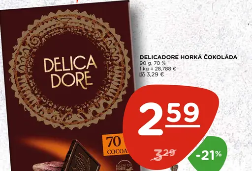Delica Dore horká čokoláda