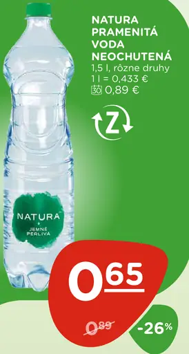 Natura Pramenitá voda nesýtená