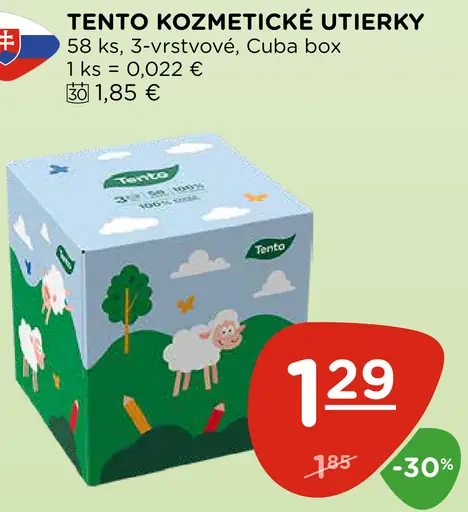 Tento kozmetické utierky