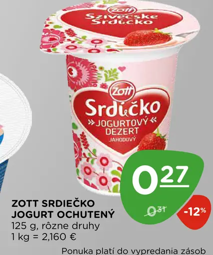 Zott Srdiečko Jogurt ochutený