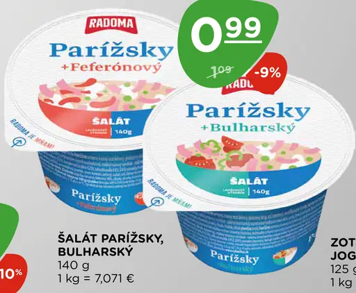 Radoma Parížsky + Bulharský šalát