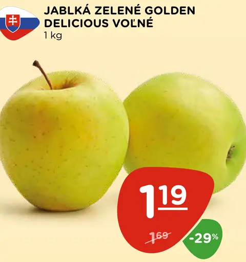 Jablká zelené Golden