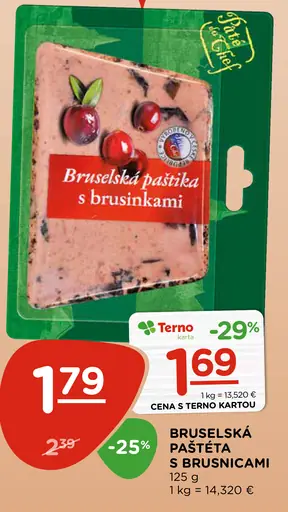 Bruselská paštéta s brusnicami