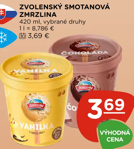 Zvolenský smotanová zmrzlina
