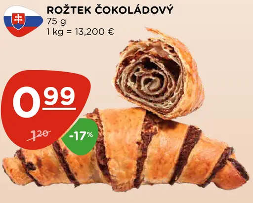 Čokoládový rožtek
