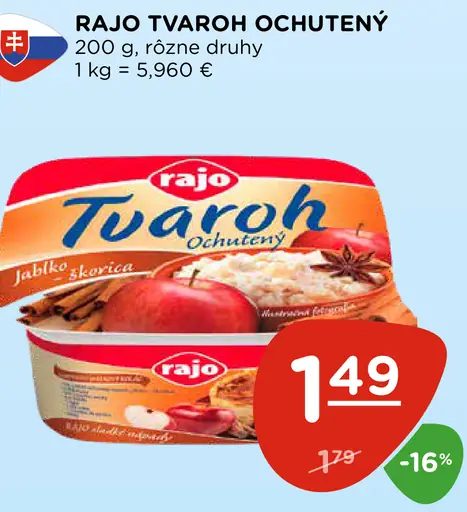 Rajo tvaroh ochutený