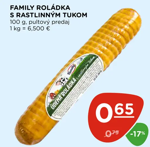 Family Roláda s rastlinným tukom
