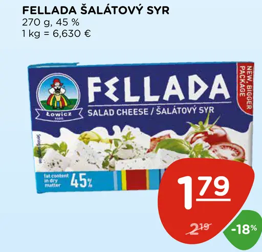 Fellada šalátový syr
