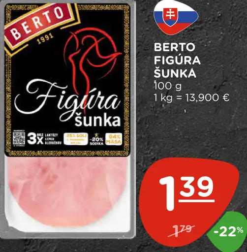 Berto Bertík šunka bravčová