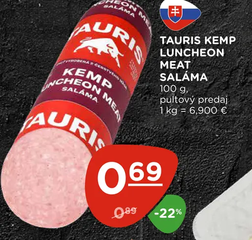 Tauris Kemp luncheon meat saláma