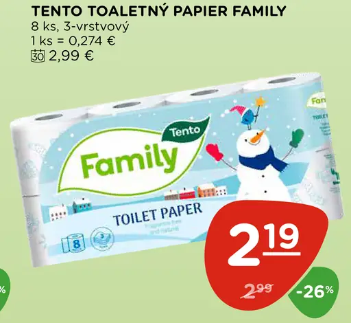 Tento Toaletný papier Family