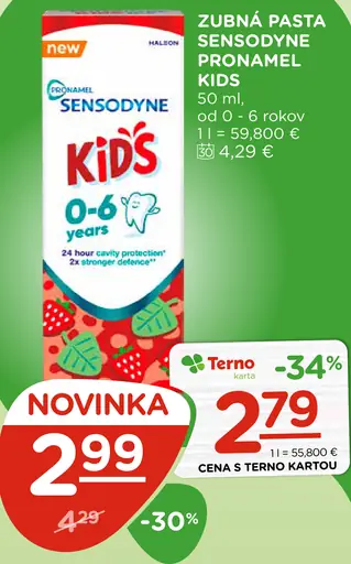 Zubná pasta Sensodyne Pronamel Kids
