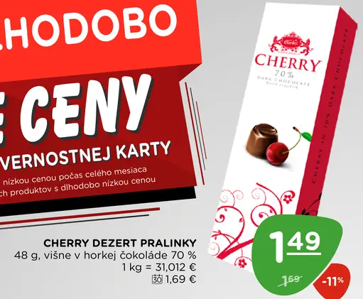 Cherry dezert pralinky