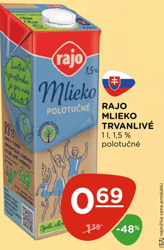 Rajo mlieko trvanlivé