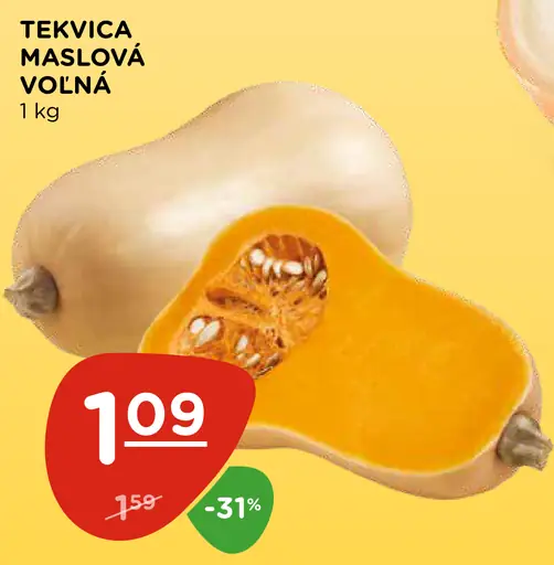 Tekvica maslová voľná