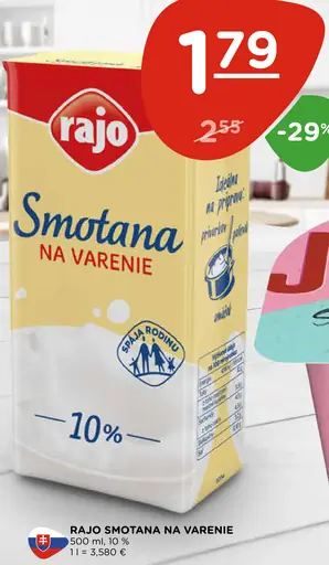 Rajo Smotana na varenie