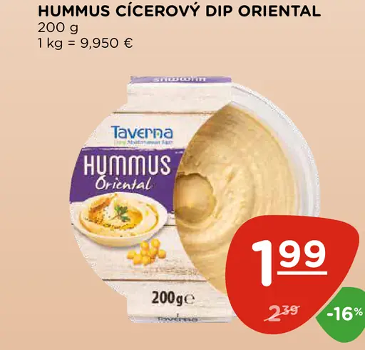 Taverna hummus cícerový dip oriental