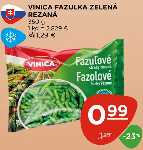 Vinica fazuľka zelená rezaná