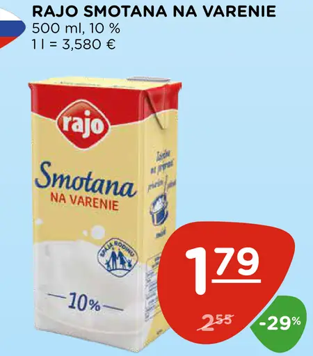 Rajo Smotana na varenie
