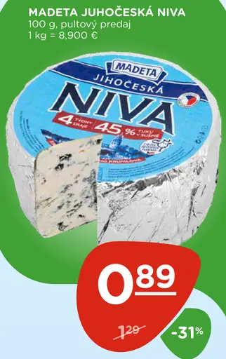 Madeta Juhočeská Niva