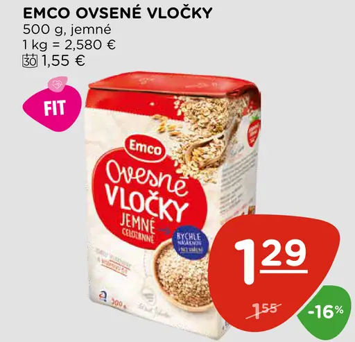 Emco ovsené vločky jemné