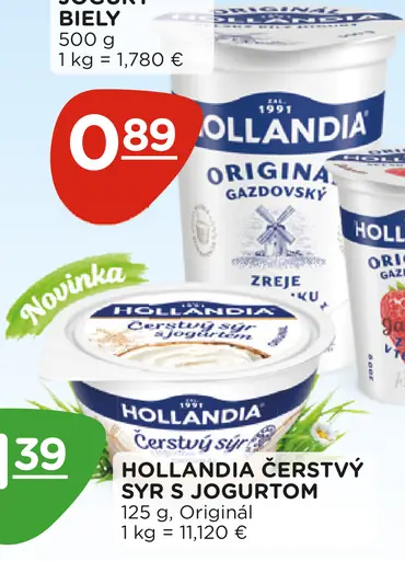 Hollandia Čerstvý Syr s Jogurtom