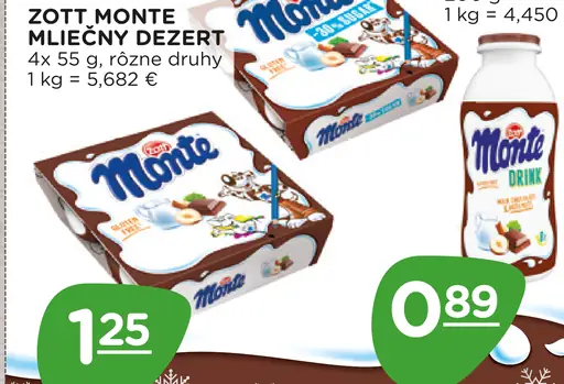 Zott Monte Maxi mliečny dezert