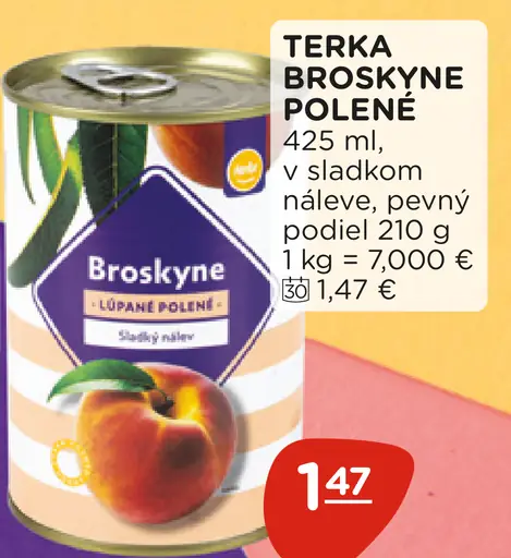Terka broskyne polené