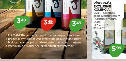 Salamandra Vino Vybrané Druhy