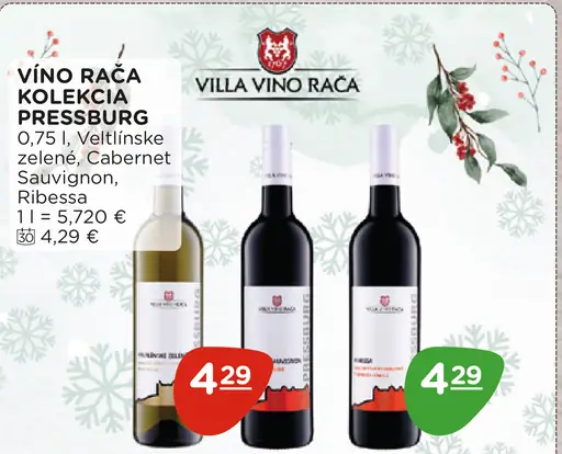 VÍNO RAČA KOLEKCIA PRESSBURG