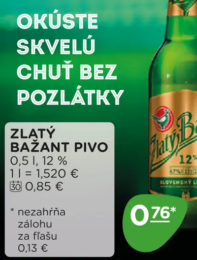 Zlatý Bažant Pivo