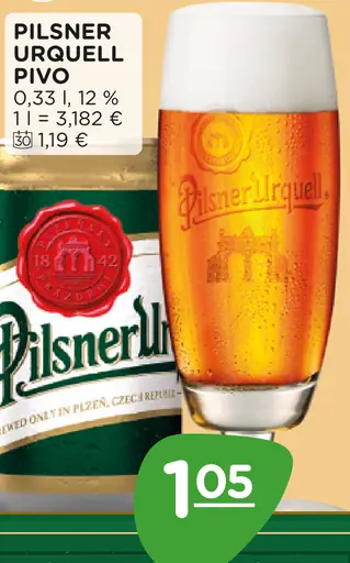 Pilsner Urquell pivo plechovka