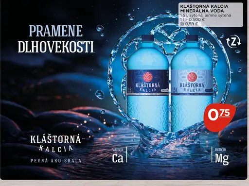 Kláštorná Kalcia minerálna voda