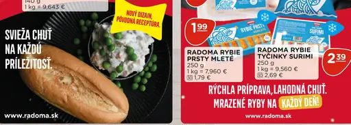 Radoma Rybacie prsty mleté