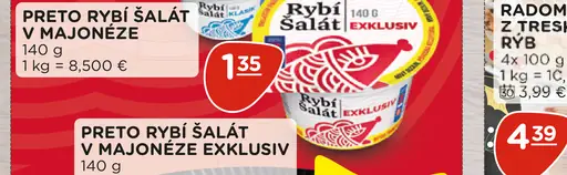 Radoma Preto rybí šalát v majonéze Exklusiv