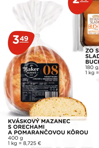 Kváskový mazanec s orechami a pomarančovou kôrou